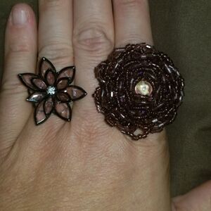 Dark purple rings.